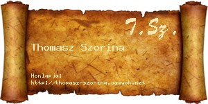 Thomasz Szorina névjegykártya